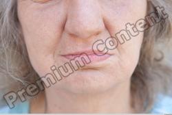 Mouth Woman White Average Wrinkles